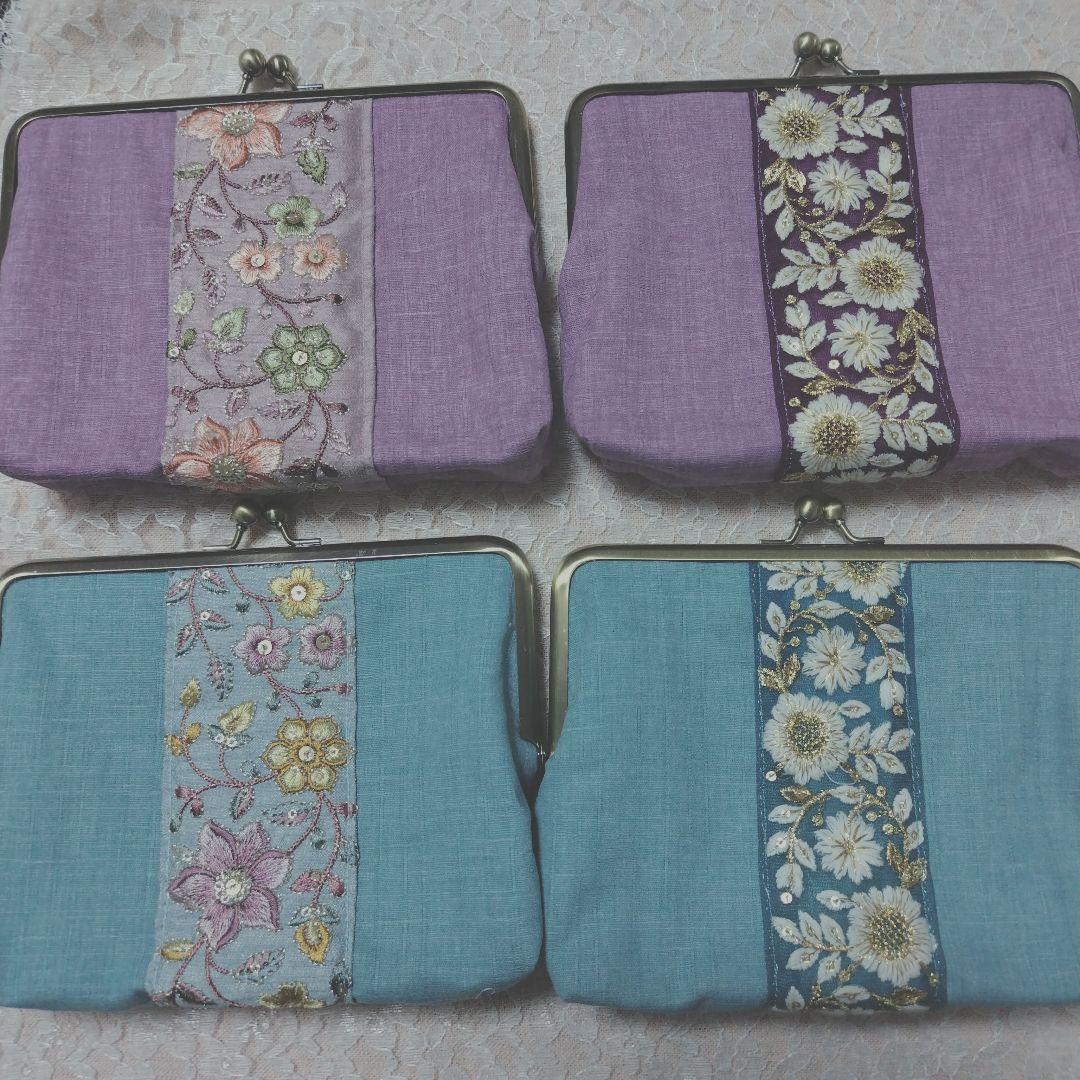 My様オーダーがま口ポーチ4点＆巾着袋