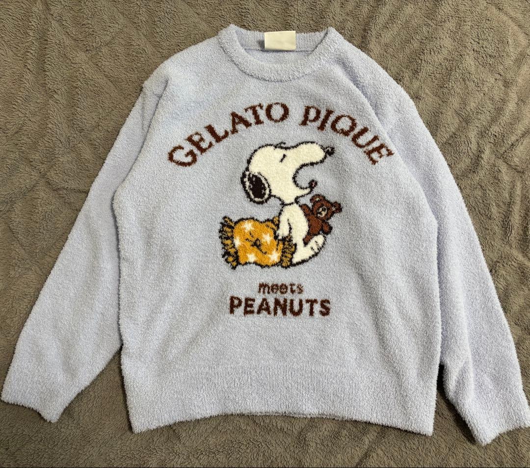 美品！完売品！ジェラートピケ　スヌーピージャガードプルオーバー&ロングパンツ