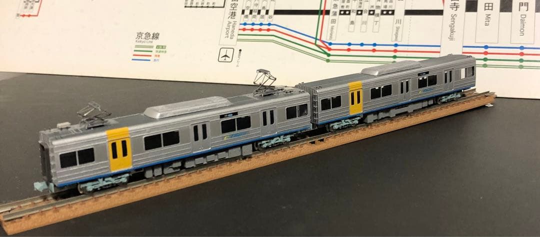 管理番号1602 北総9100形Nゲージ イエロートレイン金属製キット組立品8両