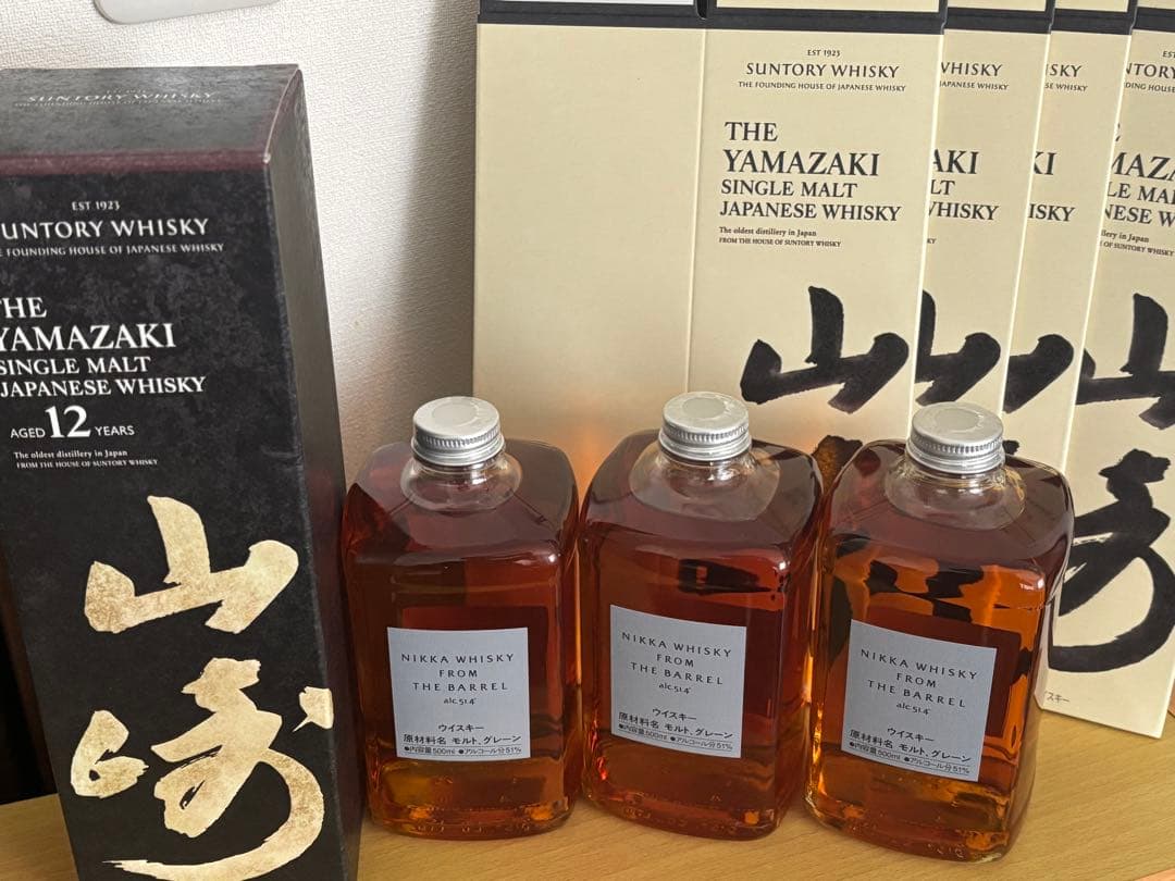 【ようさま専用】　山崎12年　フロムザバレル3本　山崎化粧箱4枚