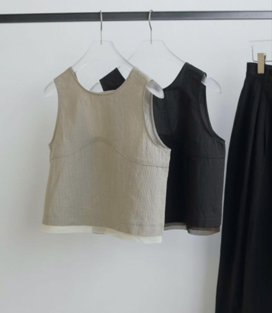 トップス anuke Backopen Check Tops