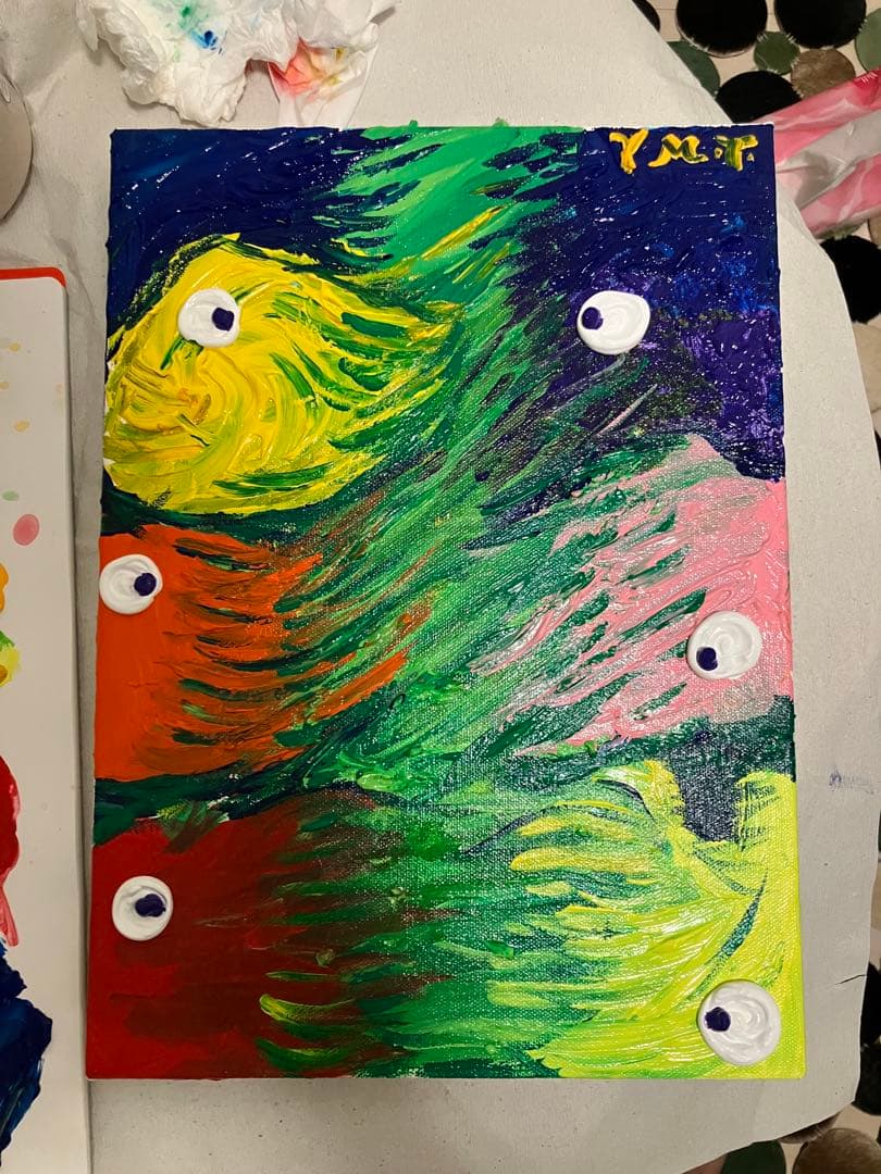 絵画　フルーツと豆の木の妖精