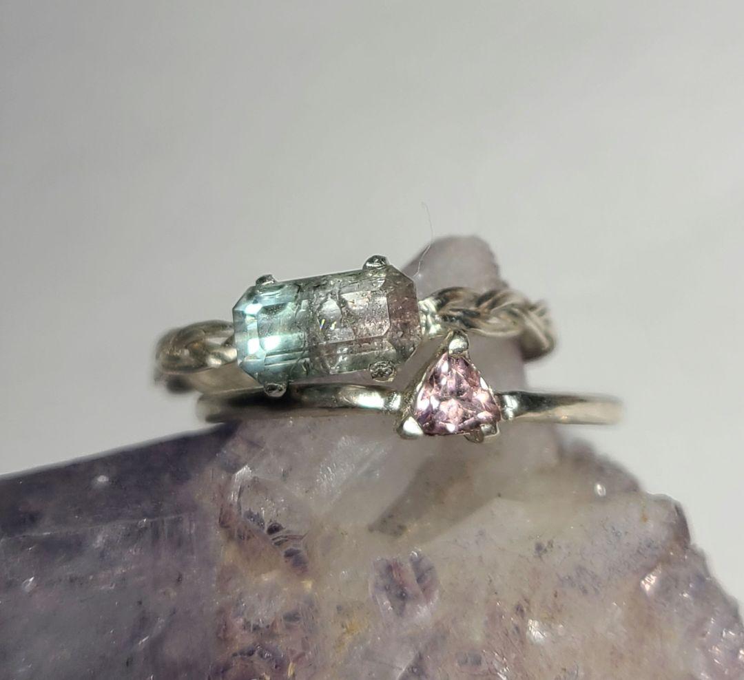 えむえすレインボー入り★アフガニスタン産バイカラートルマリン★