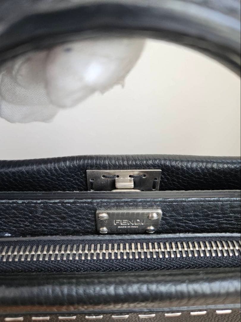 【美品】FENDI セレリア ピーカブー フィットミニ レザー2WAYブラック