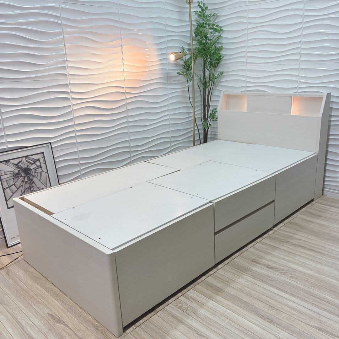 ◇大阪府 神戸市 配達料無料！◇ニトリ◇アザン◇収納付ベッドフレーム◇シングル◇