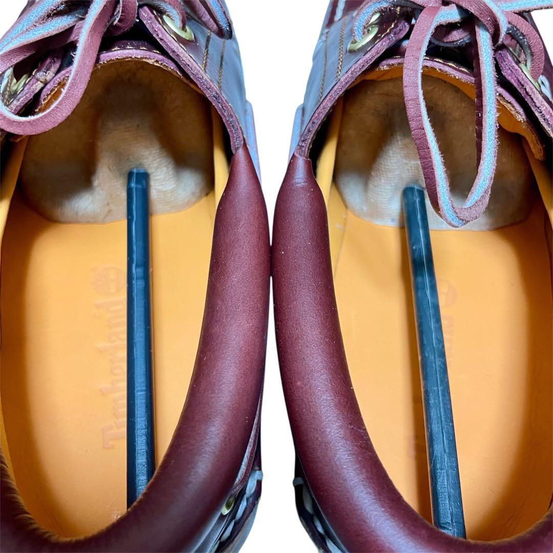 【新品】【未使用】26cm ティンバーランド 3eye モカシン バーガンディ