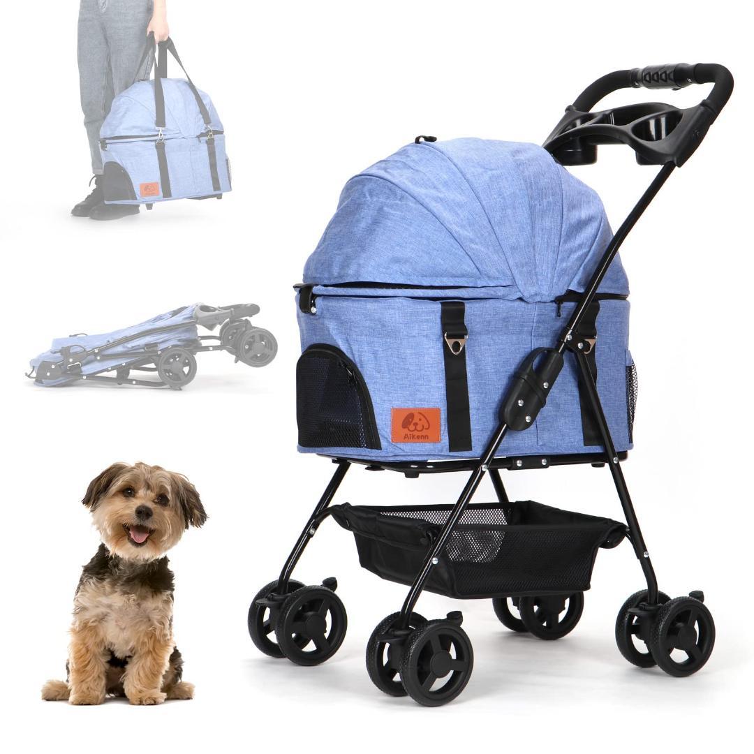 ペットカート　分離式　2way　折りたたみ　犬用カート　取り外し　キャリーカート