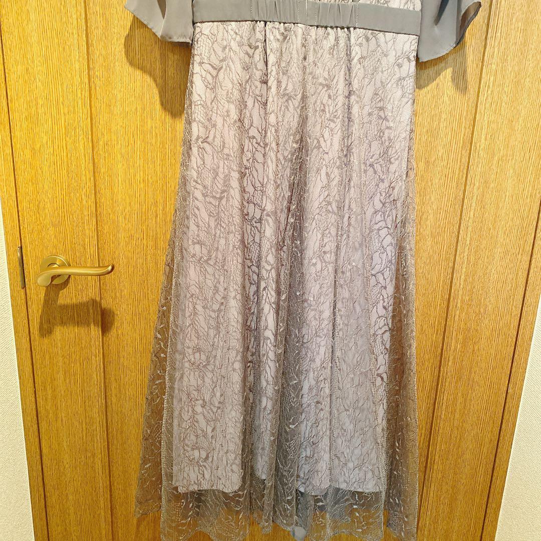 【匿名発送】VANESSA HEART＊パフスリーブミモレ丈ワンピース