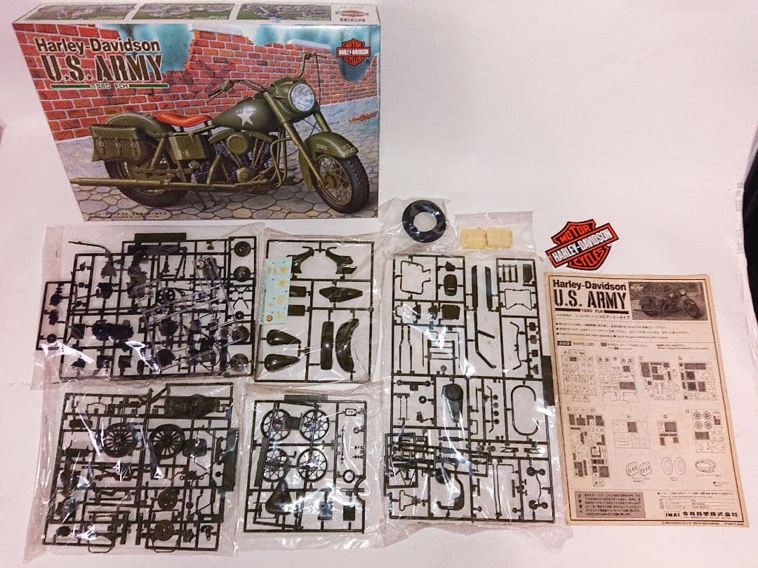 1/12 プラモデル ハーレーダビッドソン USアーミー軍用バイク ステッカー付