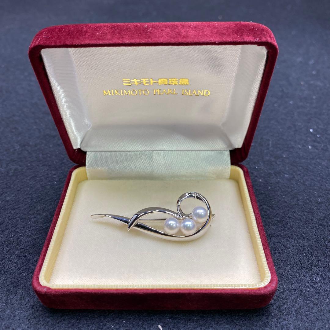 MIKIMOTO ミキモト真珠島 ブローチ シルバー パール