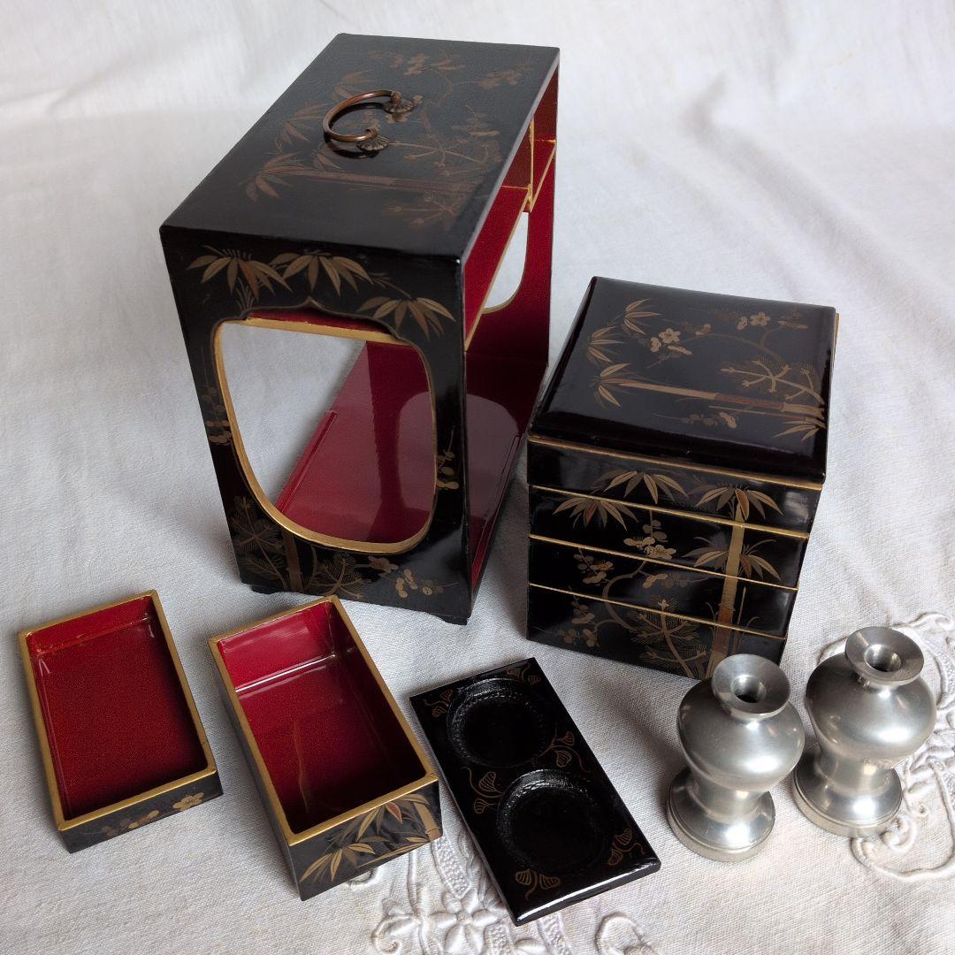 ひな道具 江戸時代 拝領品 蒔絵提重 行器