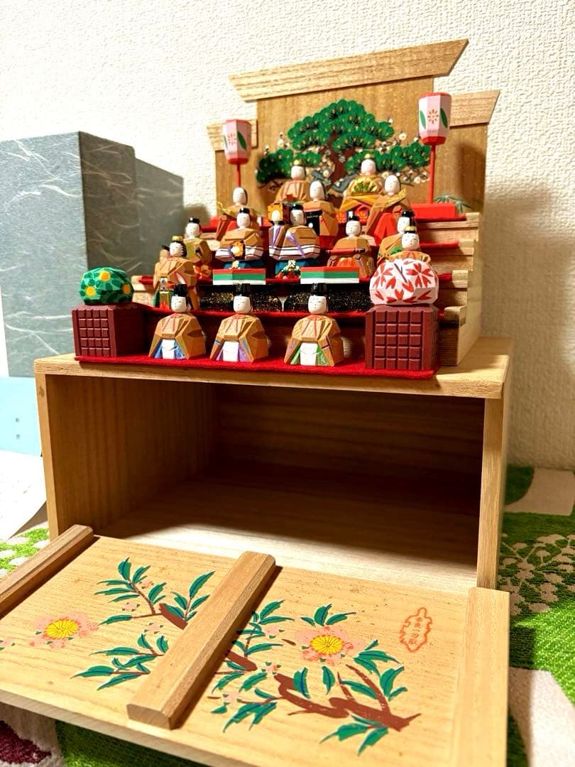 神泉　奈良一刀彫り五段雛人形セット