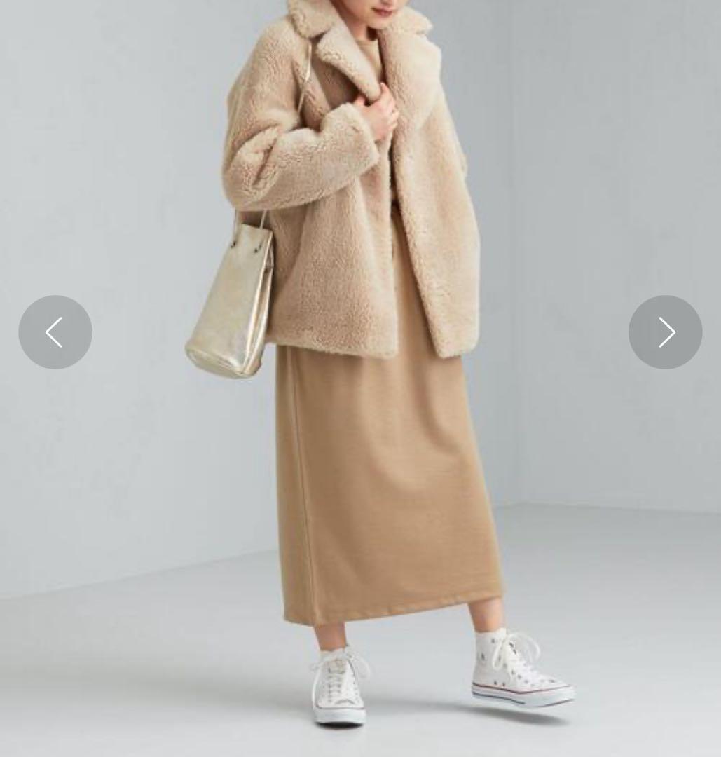 美品✨GINY ジニー SCGINYボアチェスターコート ボアコート　ベージュ