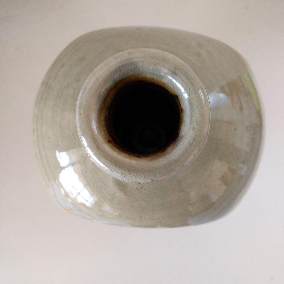 丹波立杭焼の扁壺 木箱付き