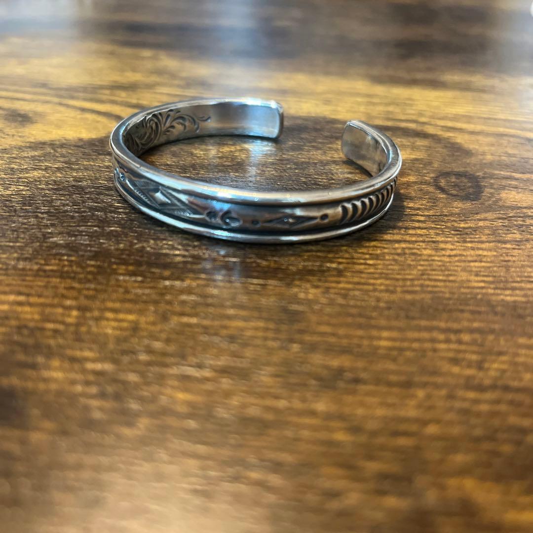 Mt.hill マウントヒル　ダイヤモンドパターン シルバーバングル