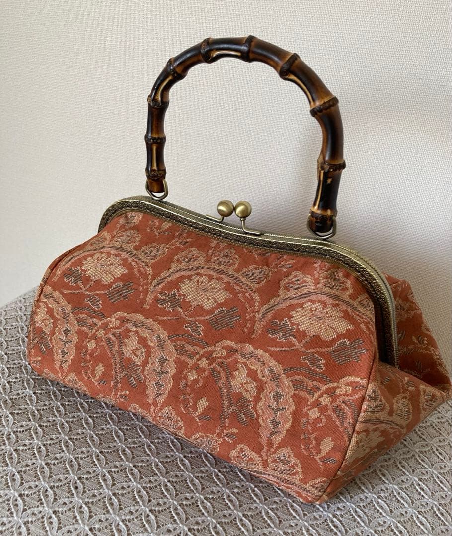 ❤️着物お出かけbag 正絹　ゴブラン織風