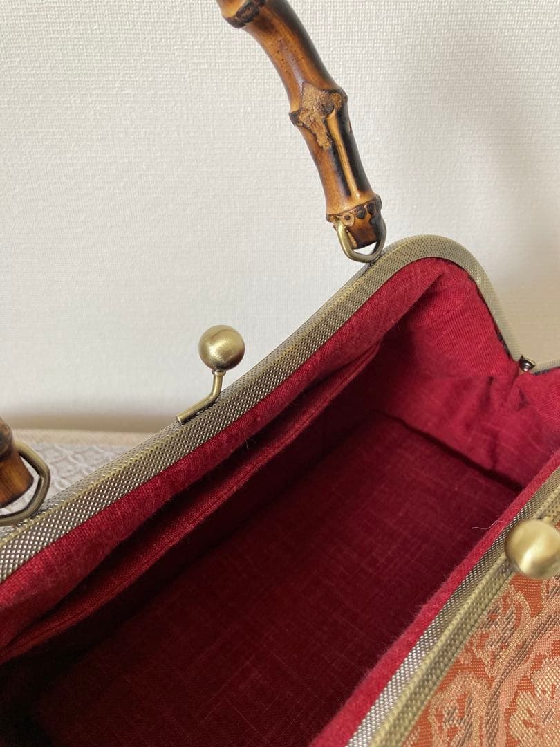 ❤️着物お出かけbag 正絹　ゴブラン織風