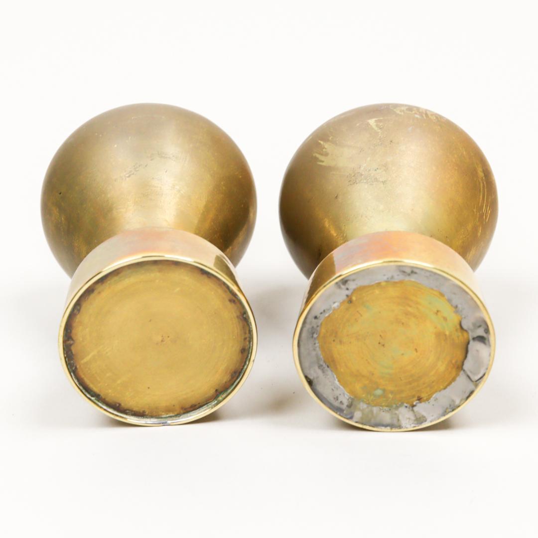 真鍮 熨斗口 神酒口 2対 瓶子 燭台 神具