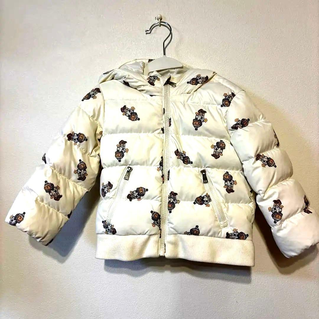 値下げ！美品　ラルフローレン ポロベア　ダウンジャケット　24M 90 ホワイト