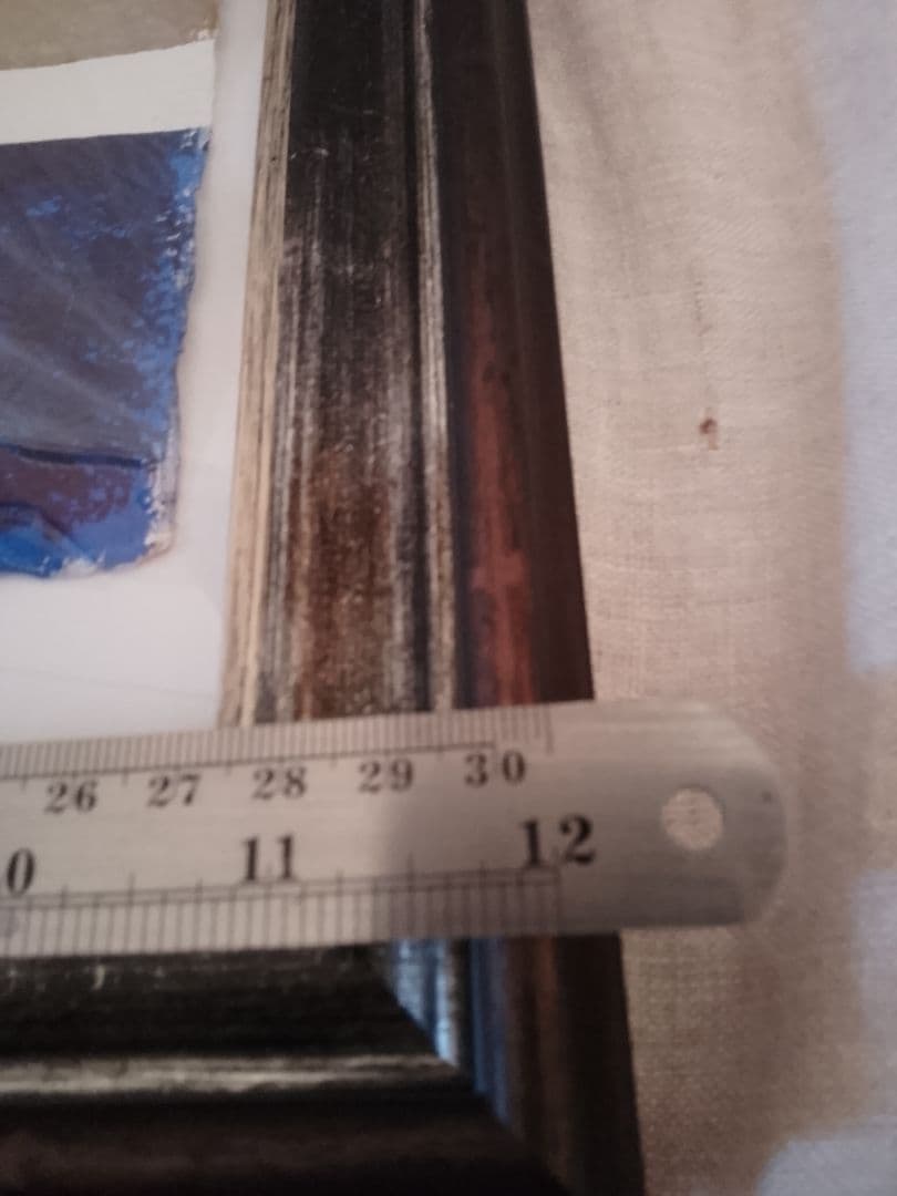 青と金のアクリル画2点セット