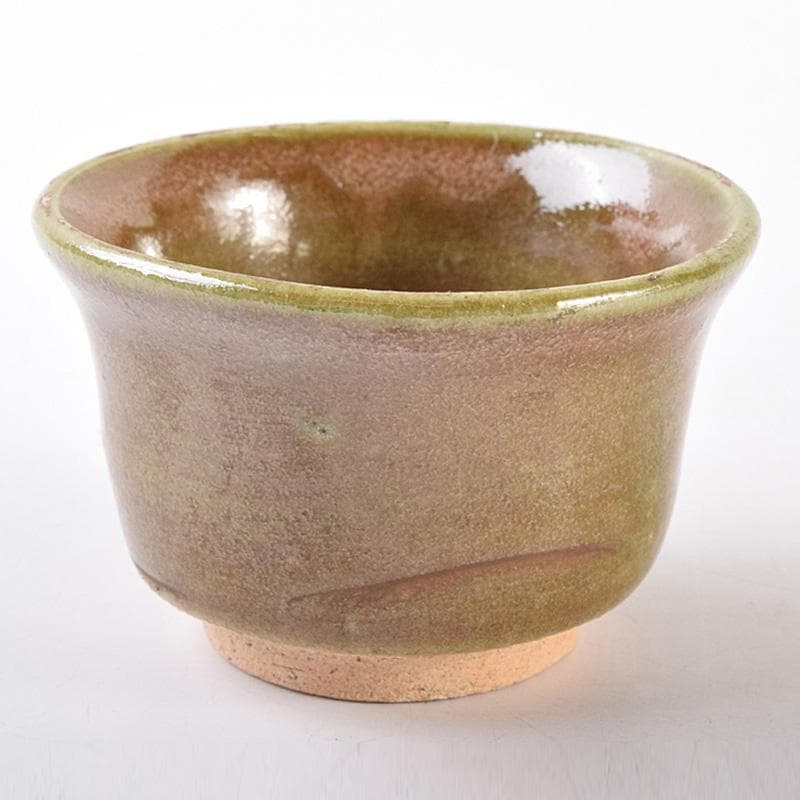 北大路魯山人作　織部　ぐい呑　盃　V　R7635