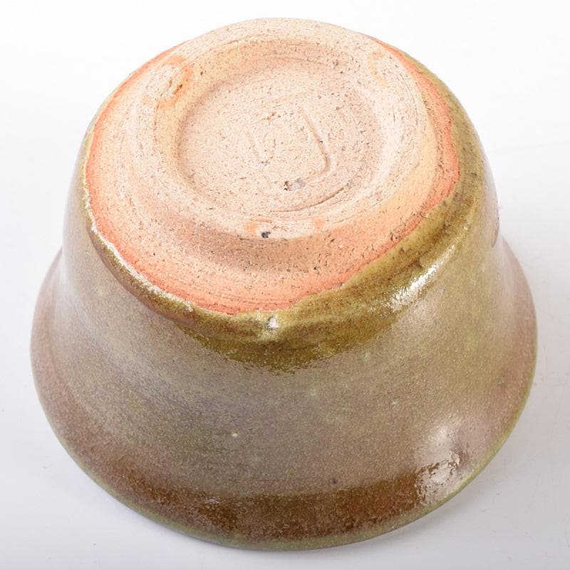 北大路魯山人作　織部　ぐい呑　盃　V　R7635