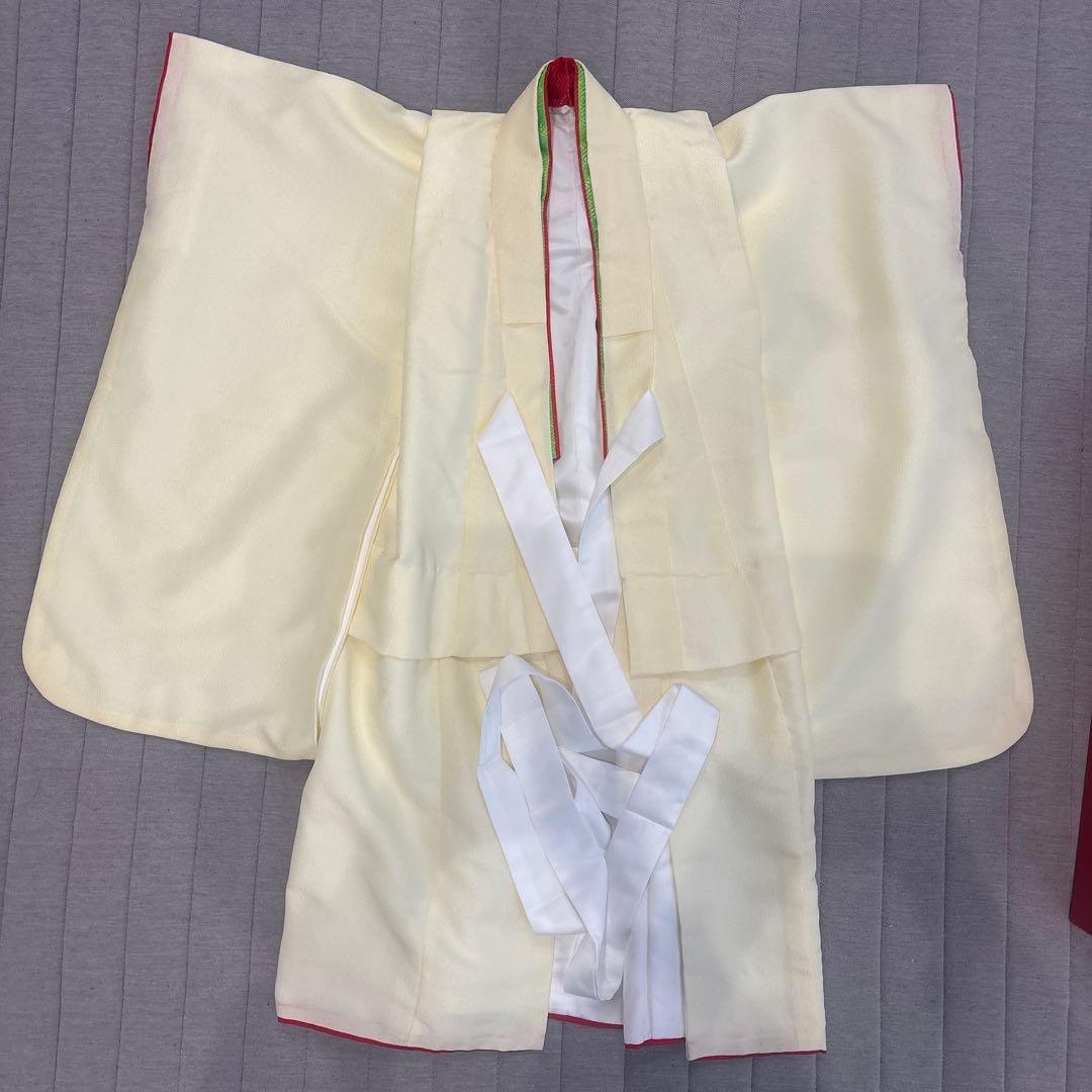 ひさかたろまん　3歳被布コートセット　黄色　赤　七五三