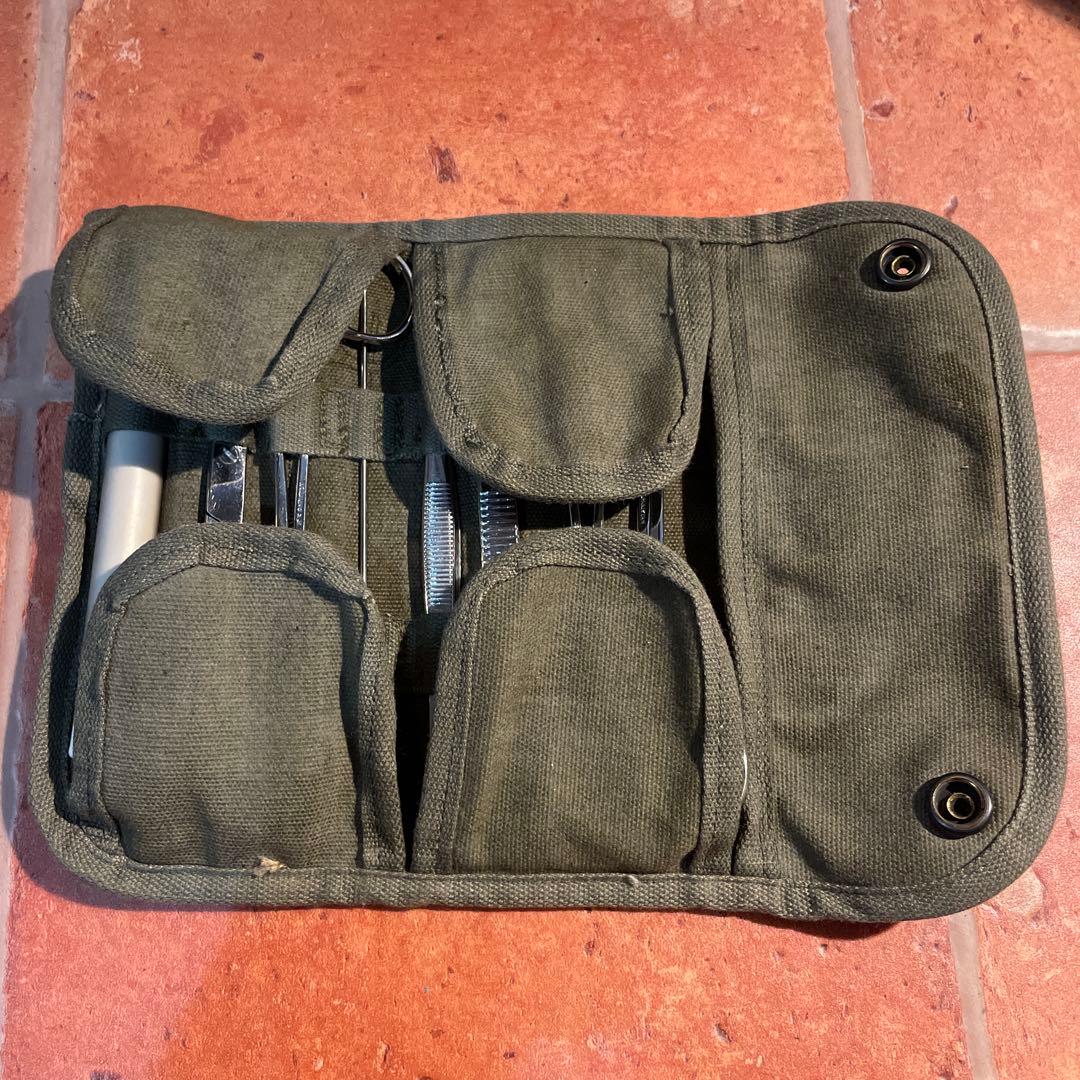 U.S. 医療シンボル ポーチ オリーブ　デッドストック