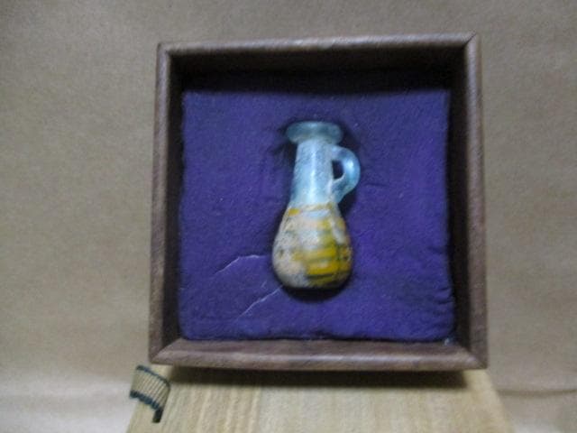 メソポタミア文明　コアガラス　香油瓶　X17-3M　２４２２