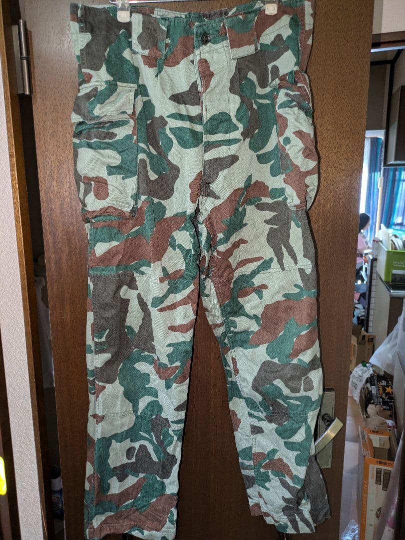 陸自 熊笹迷彩上下セット NO. F サイズ表記2