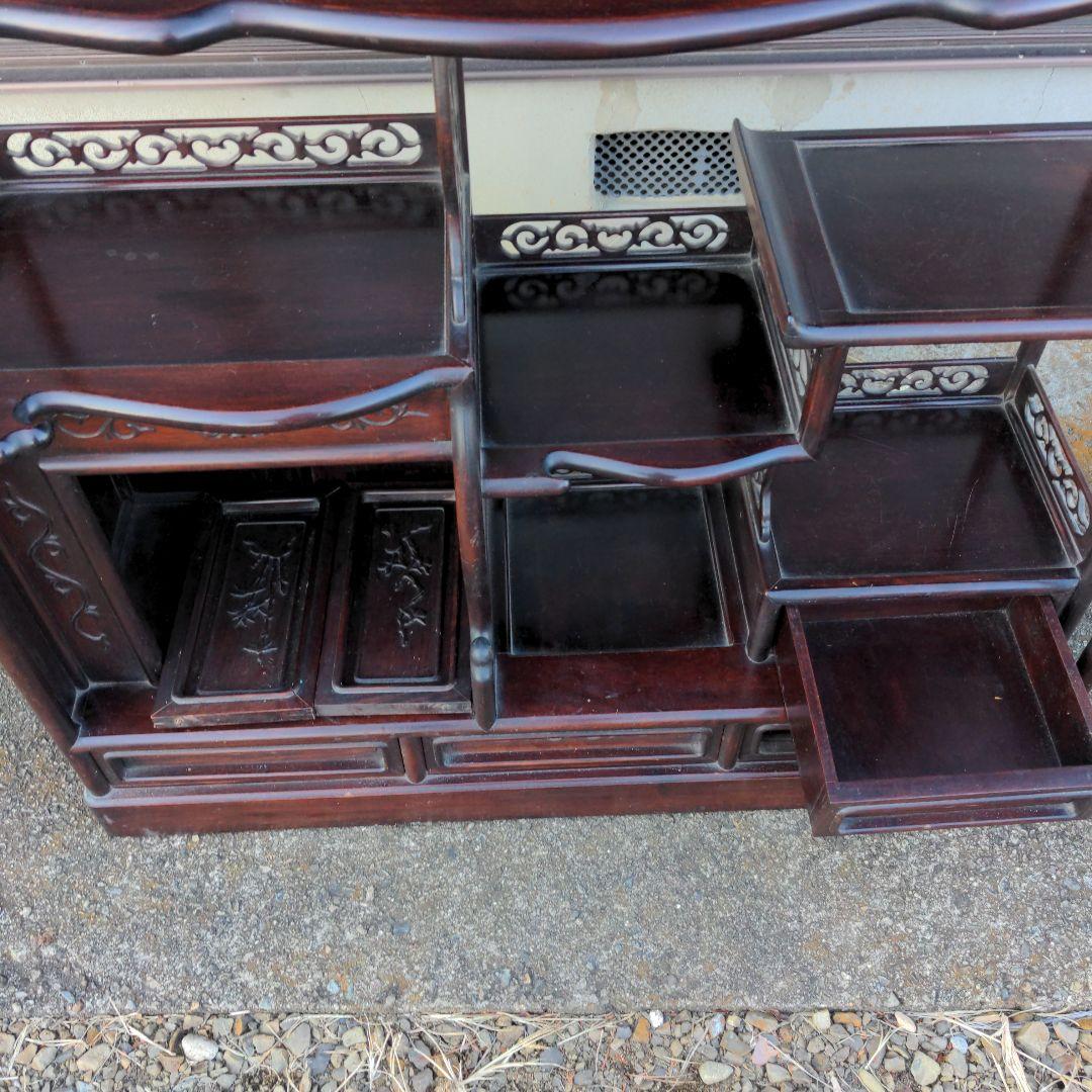 木製彫刻収納棚