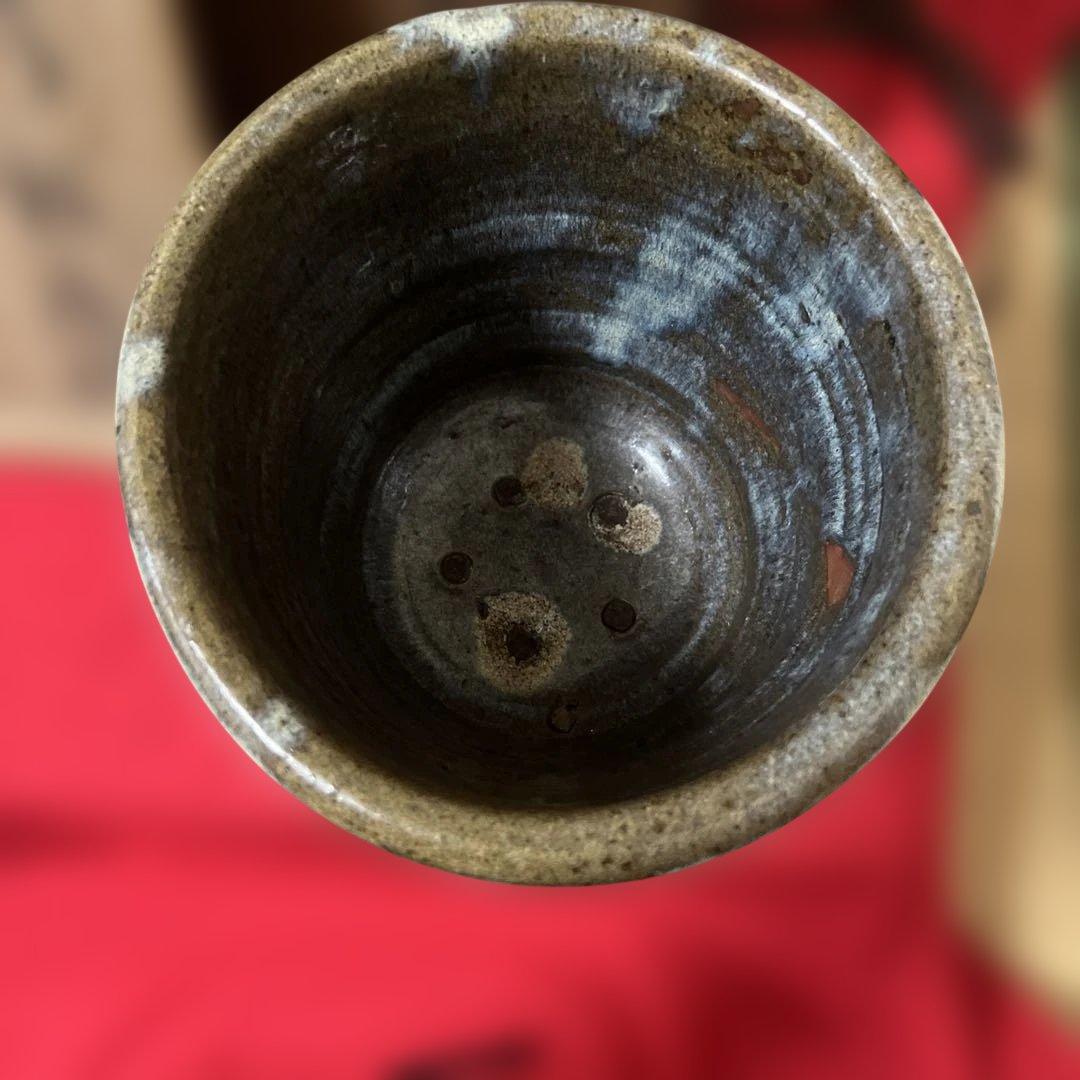 江戸時代物 茶道具 古唐津 水指 塗蓋 朝鮮唐津 骨董 古道具 古玩