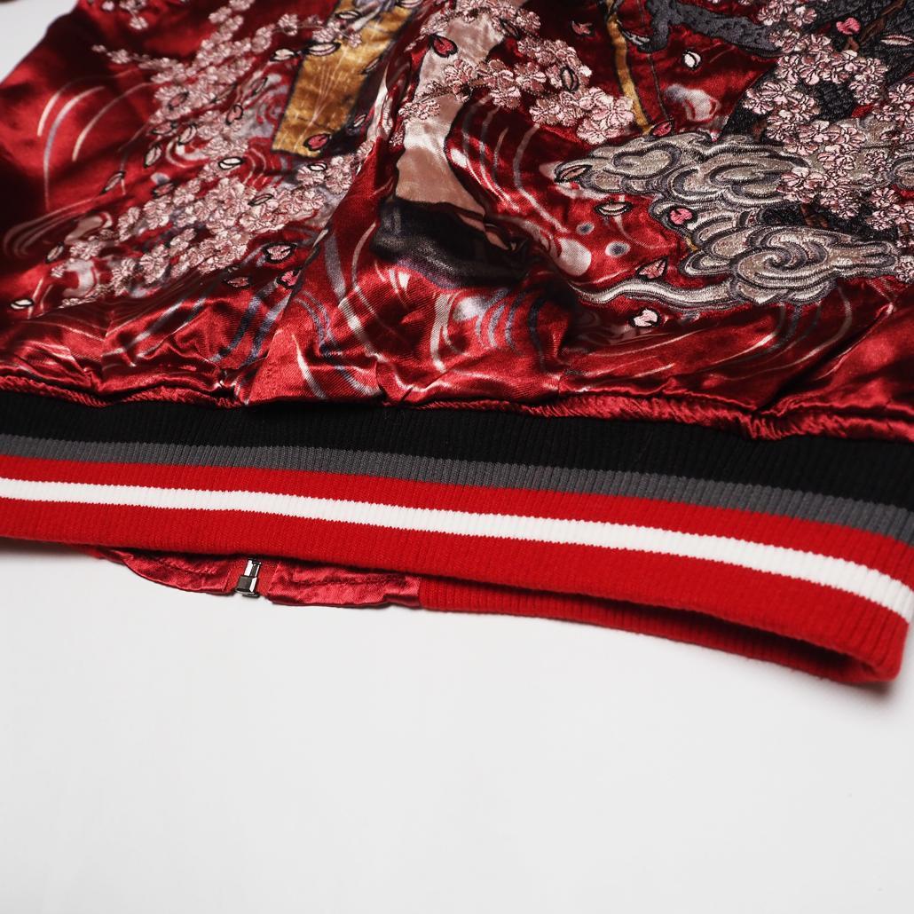 タグ付き未使用 艦これ 流儀圧搾 コラボ リバーシブルスカジャン 赤城 L