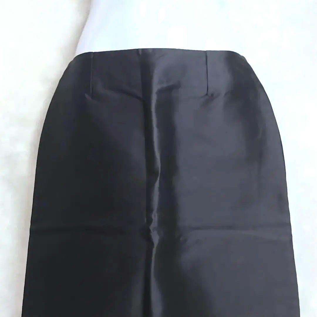 【Celine】タイトスカート　シルク100％　スカラップ　刺繍　S