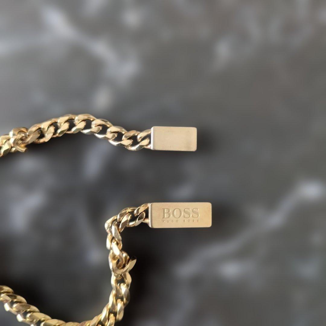 【人気商品】HUGO BOSS ヒューゴボス ロゴ入り チェーンブレスレット