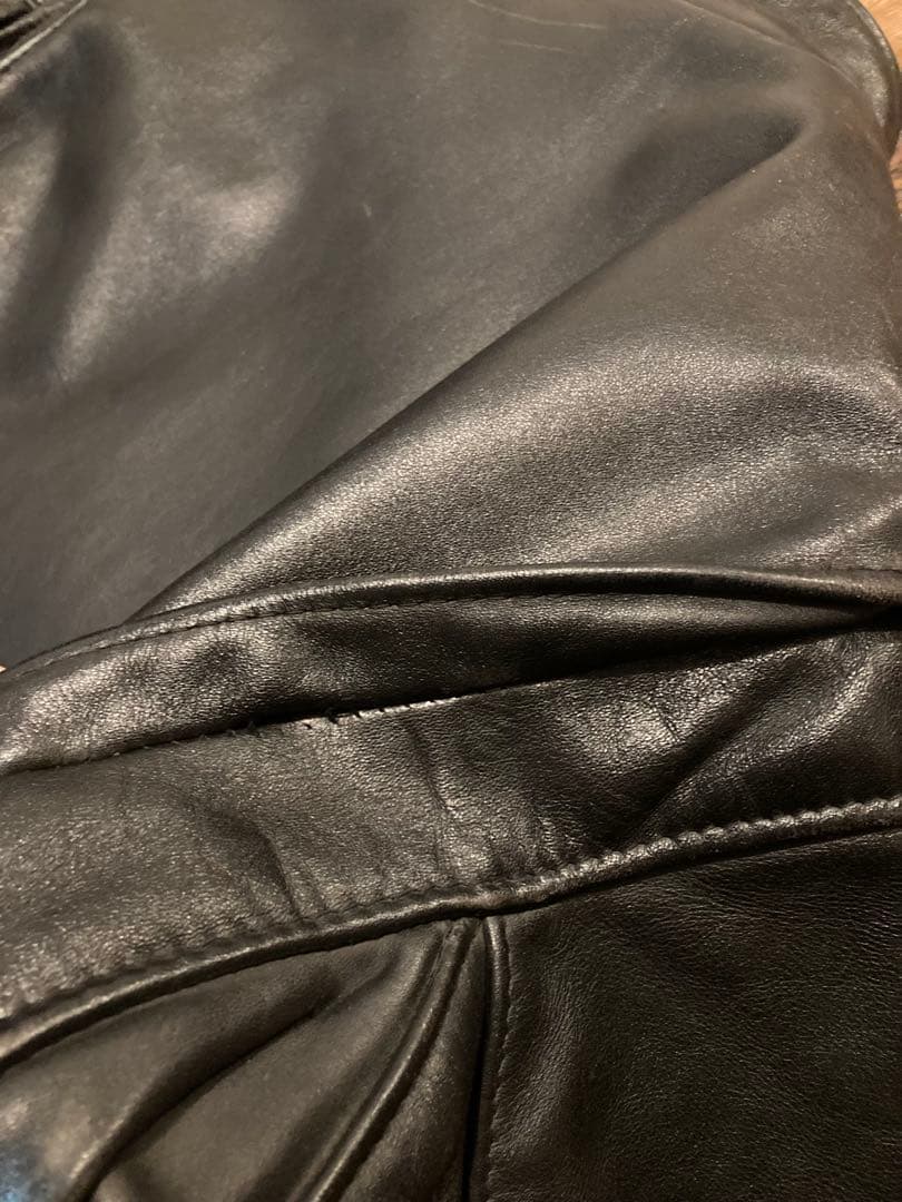 Schott 黒 レザー シングルライダース 36