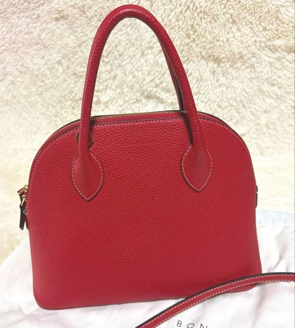 【極美品】ボナベンチュラ エマ バッグ　28シュリンク　赤　レッド