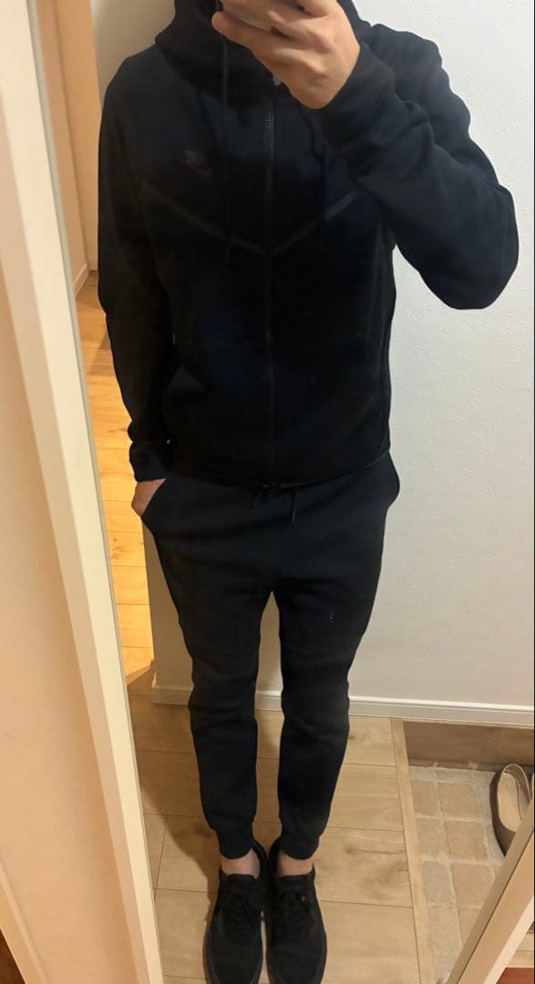 ナイキテックフリース　セットアップ　上下　ブラック　Sサイズ　国内正規品