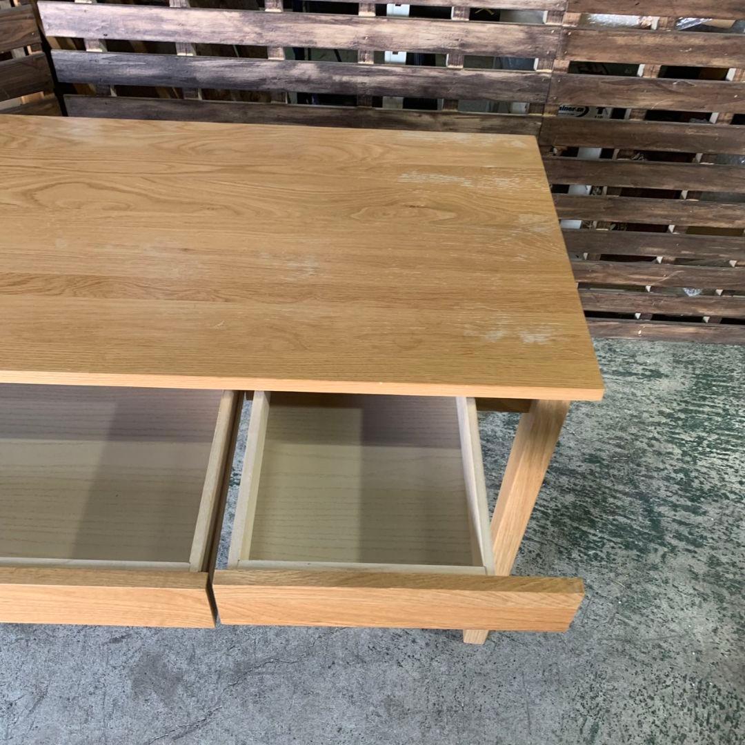 I925\" MUJI 無垢材デスク W1100 オーク材