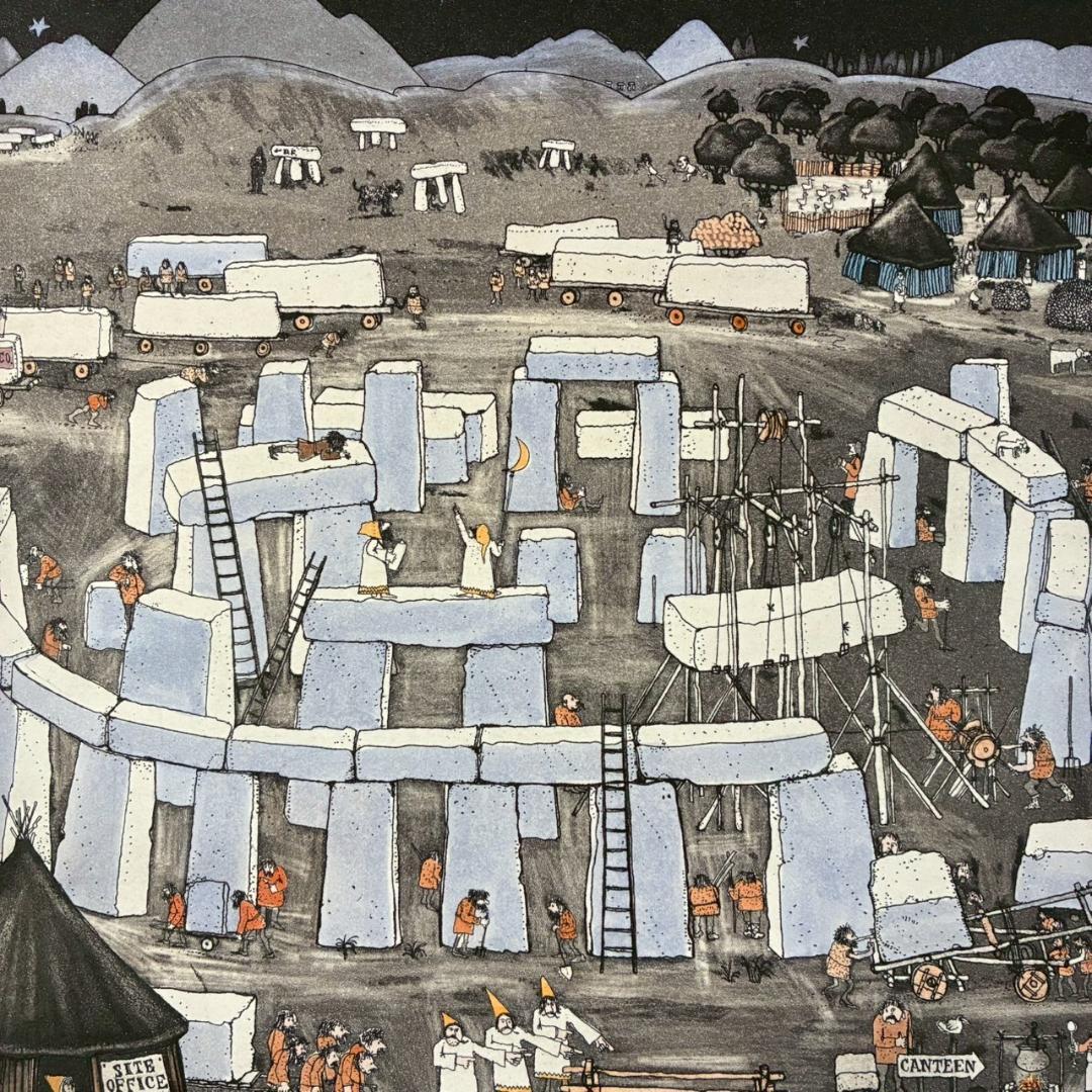 グラハム・クラーク「Dunroamin」エッチング他+手彩色 直筆サイン入