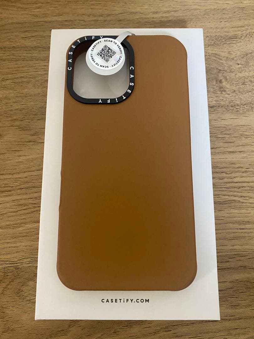 【箱付き新品未使用】CASETiFY 合皮ブラウン iPhone16ケース