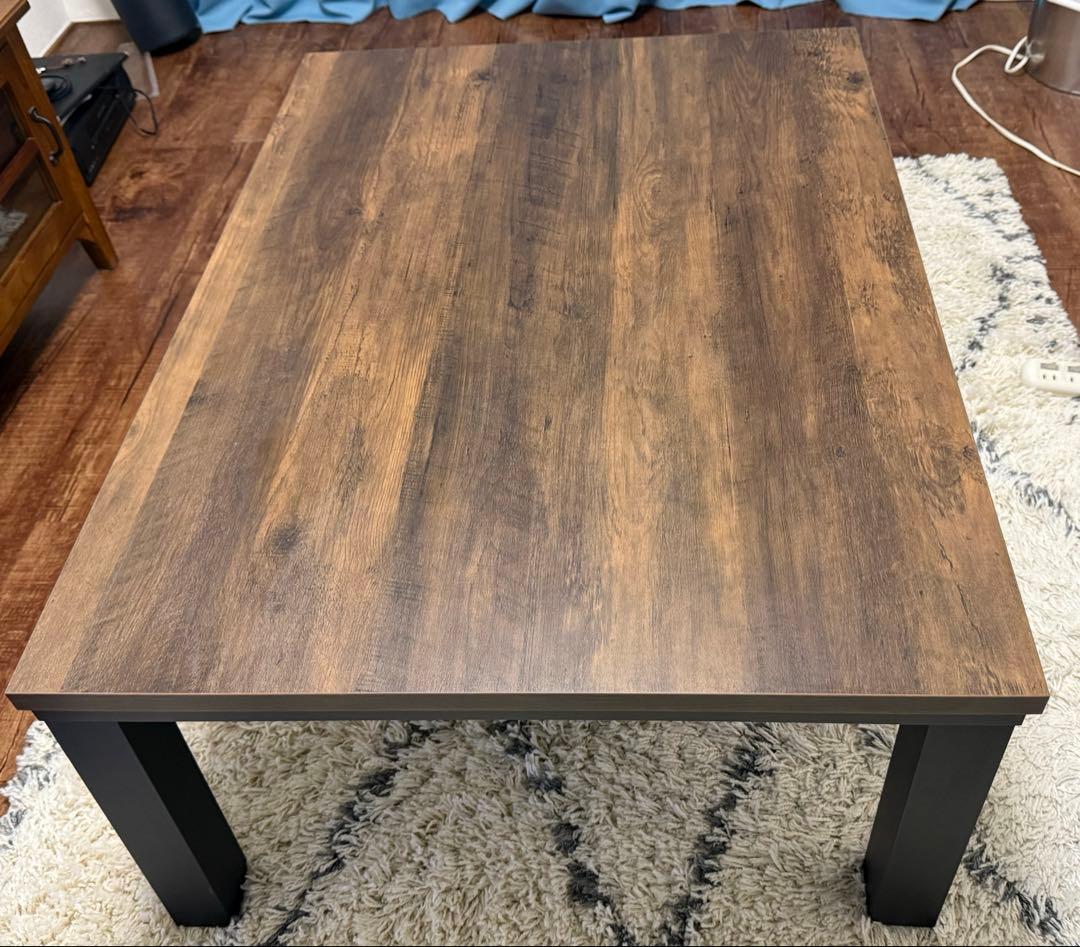 ヴィンテージ風　こたつ ダークブラウン