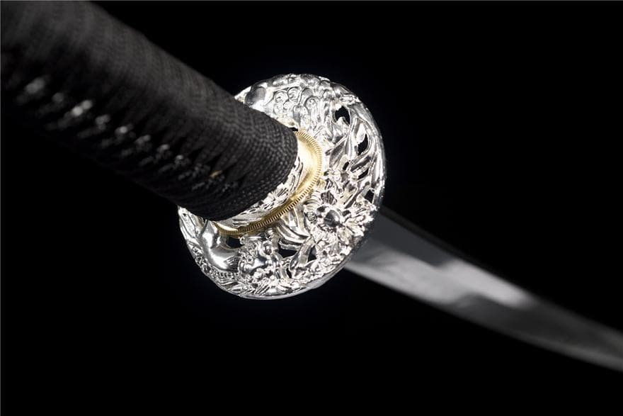 T 10焼刃木の葉紋侍刀『銀貔貅』 日本刀 模造刀 居合刀