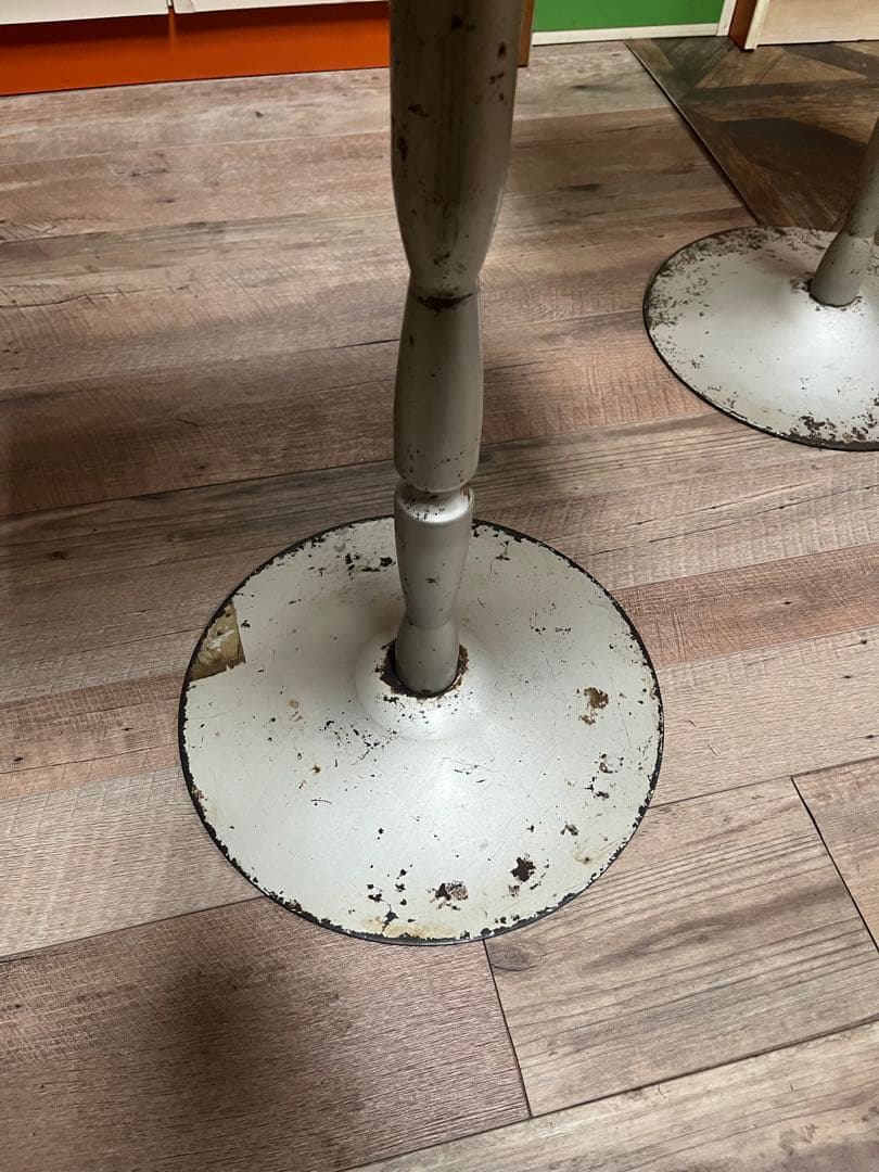 サイドテーブル セット インテリア 昭和レトロ 当時物 アンティーク 鉄脚