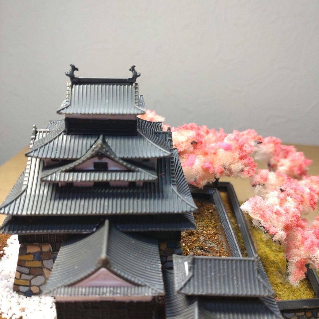 松江城　プラモデル　組立済完成品　桜バージョン