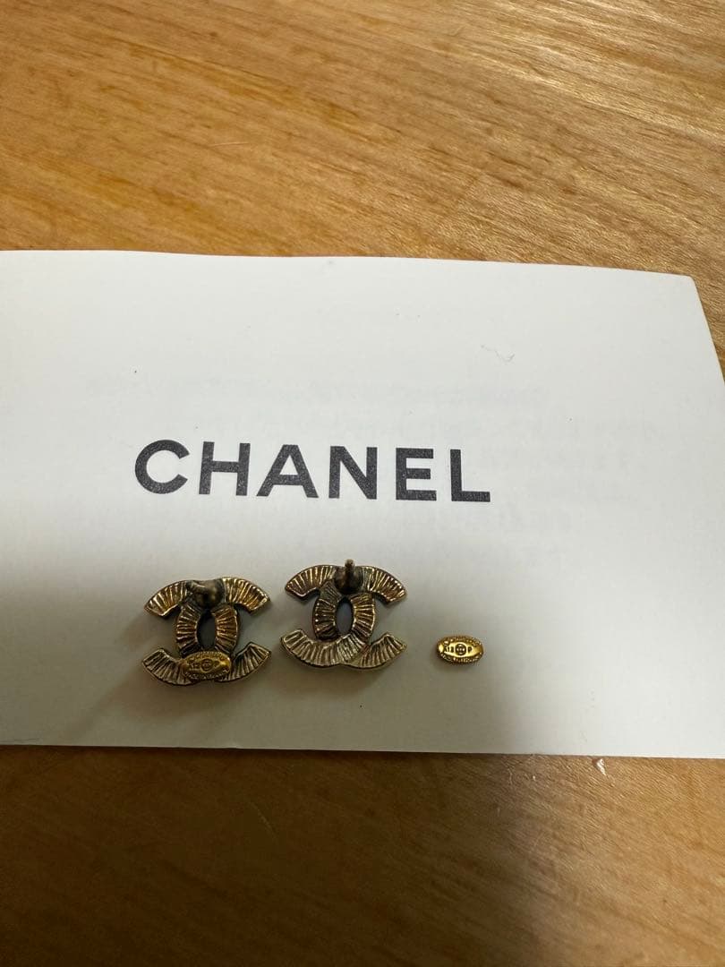CHANEL シャネル ピアス 左右ペア ココマーク ラインストーン CCロゴ