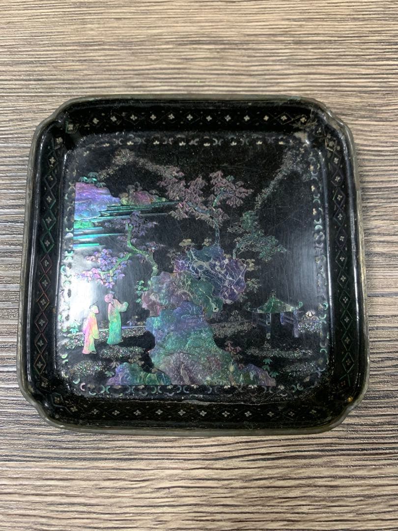 琉球 17〜18世紀 螺鈿 角皿６枚セット