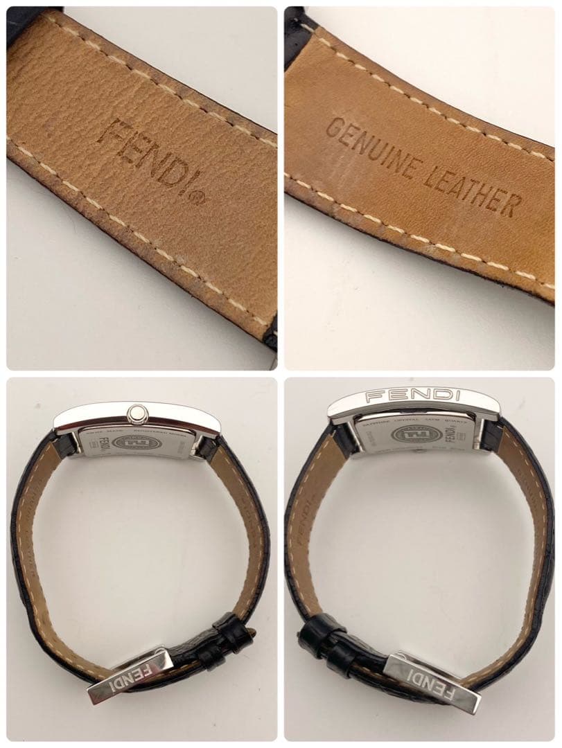 【稼働品】FENDI スクエア クォーツ 腕時計 069-7000G-002