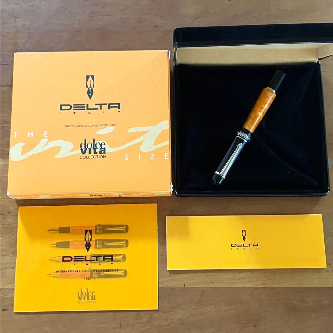 ■美品 デルタ ドルチェビータ ミディアム 18K M 万年筆