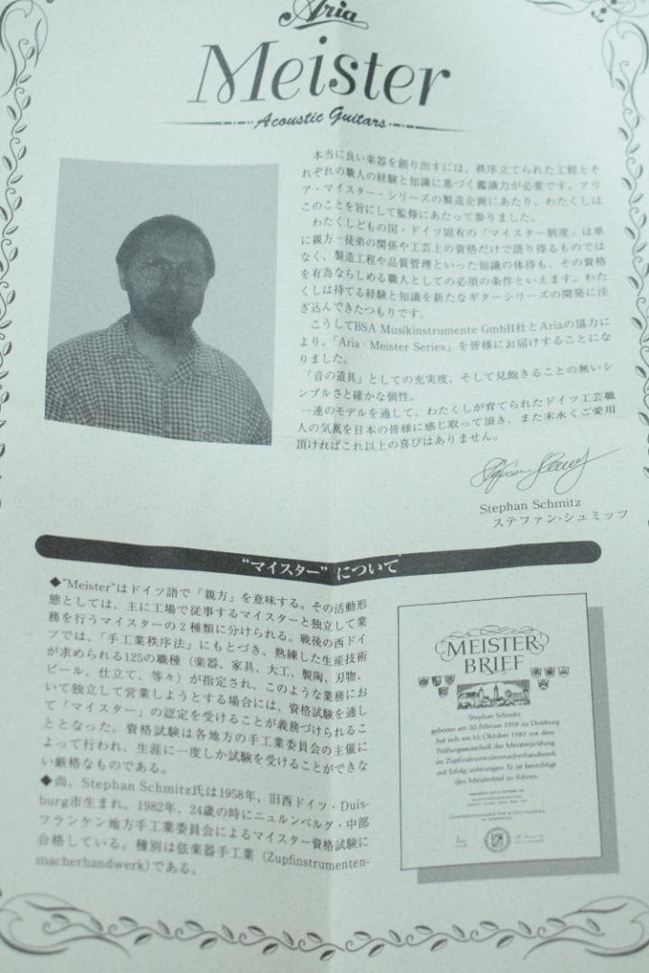 Aria Meister AMS-01BS アコギ